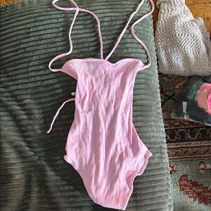 PrettyLittleThing Pink Bodysuit with Adjustable Straps